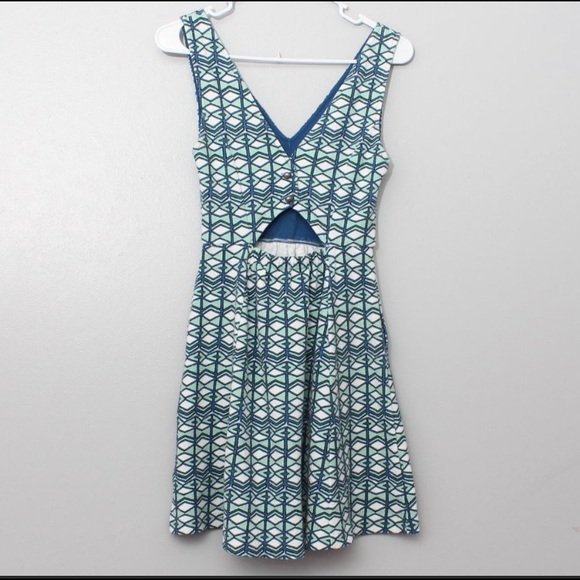 Maeve geometric print cutout sleeveless dress - Picture 3 of 4